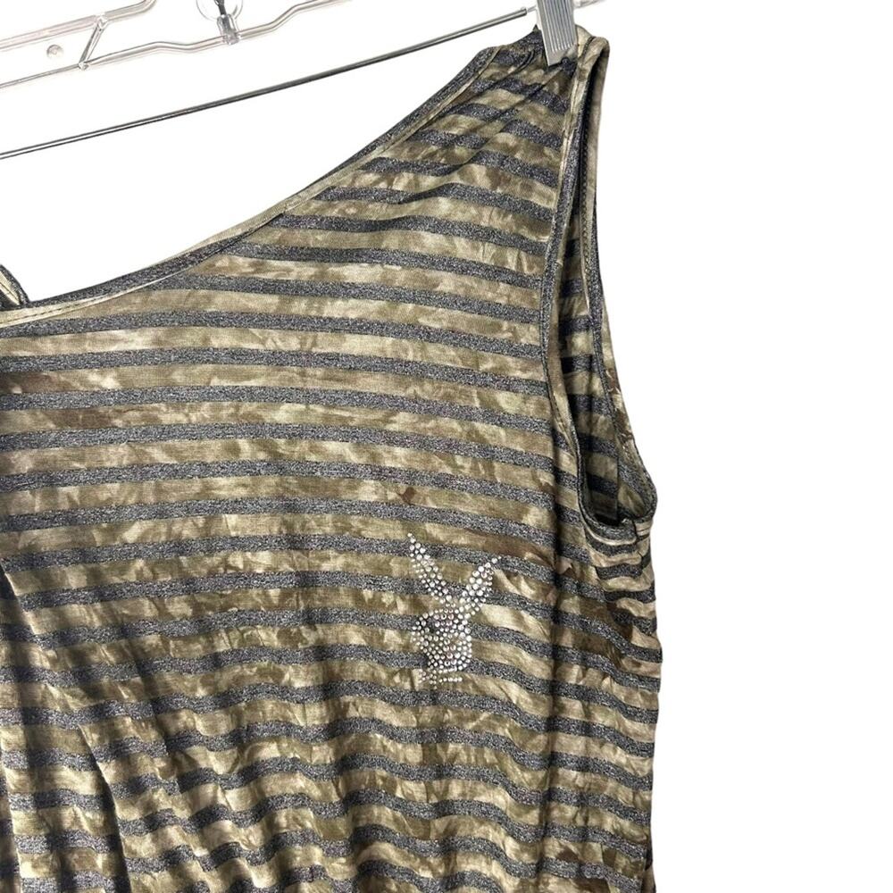 Playboy one shoulder striped jumpsuit EUC SZL